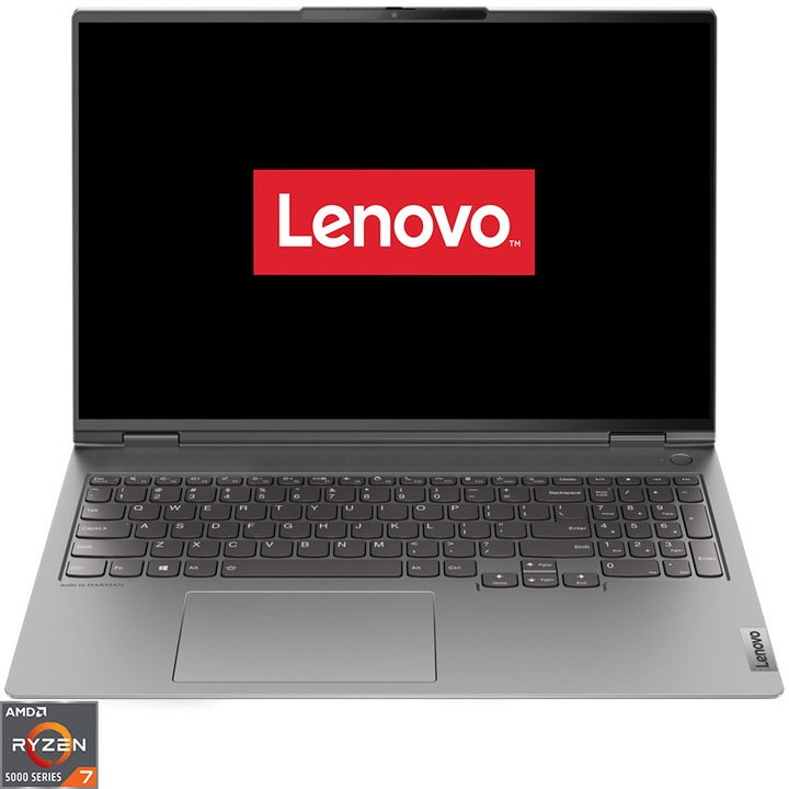 Lenovo ThinkBook 16p G2 ACH 16" WQXGA laptop AMD Ryzen 7 5800H processzorral, 16 GB, 1 TB SSD, NVIDIA GeForce RTX 3060 6 GB, Nemzetközi angol billentyűzet, EFI shell, Szürke