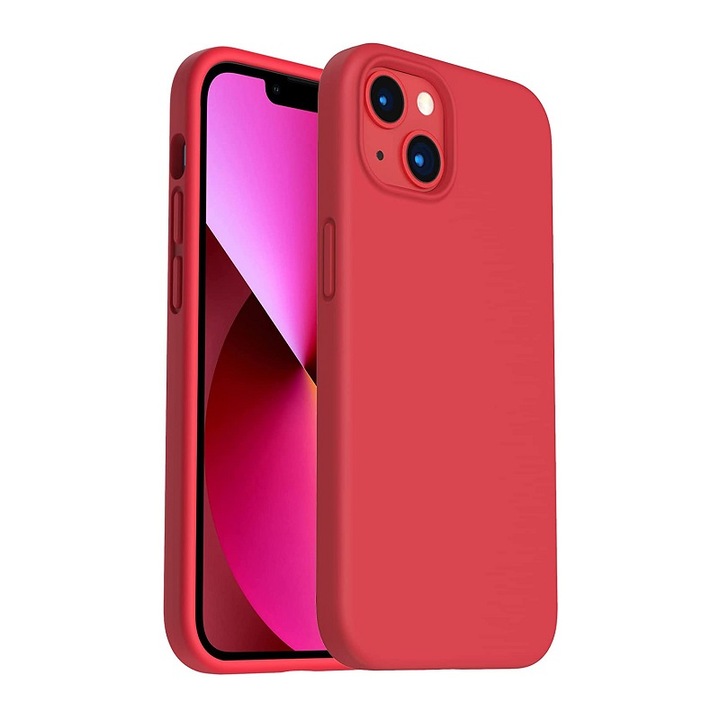 Мек калъф, съвместим с Apple IPhone 13, червен ALC