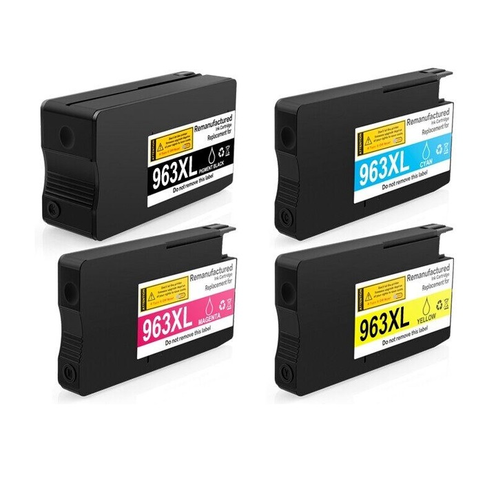 Set 4 cartuse compatibile HP 963XL 1 Black, 1 Cyan, 1 Magenta, 1 Yellow