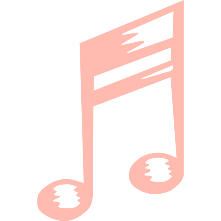 Sticker auto ''Note'', 14x7 cm, Roz