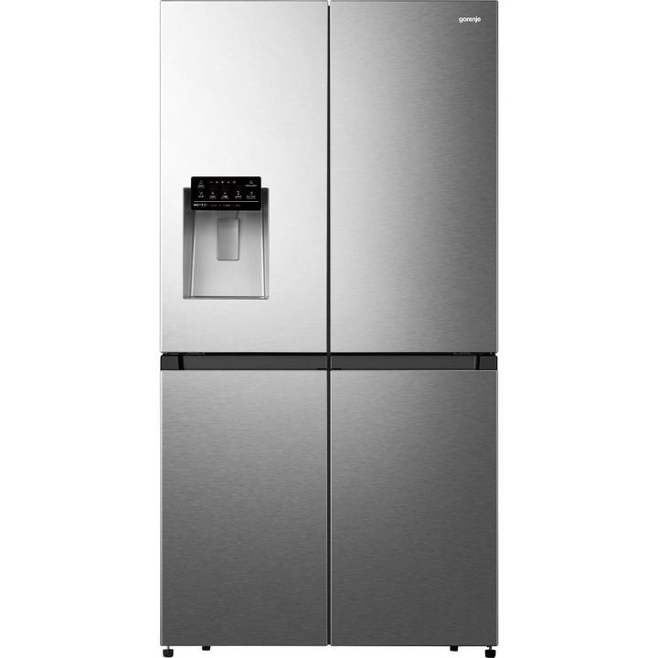 Gorenje NRM918FVX No-Frost Multi Door hűtőszekrény, 585L, Víz- és jégadagoló, F energiaosztály, Szürke