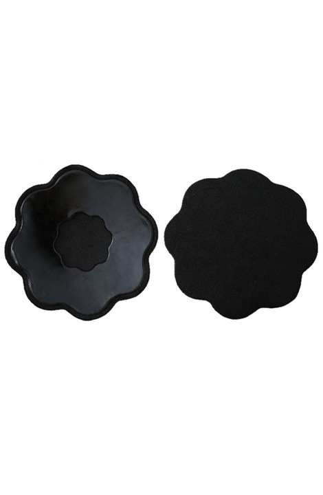 Комплект лепенки zenifique, за гърди, самозалепващи, от текстилен материал, диаметър 8,5 см, черен цвят, 2 бр