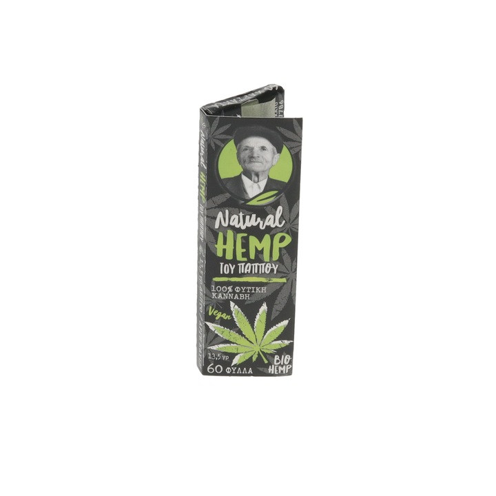 Foite tigari cu extract de canepa naturala, vegan, 60 foite groase, extra rezistente, ardere normala, adeziv din extract de acacia