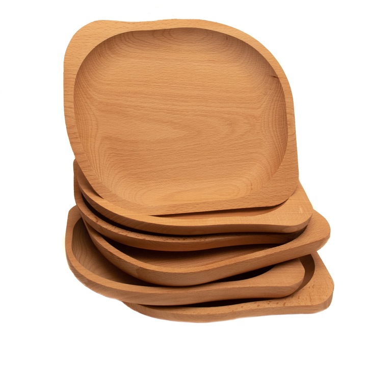 6 db rombusz alakú tányér készlet, 300 x 238 mm