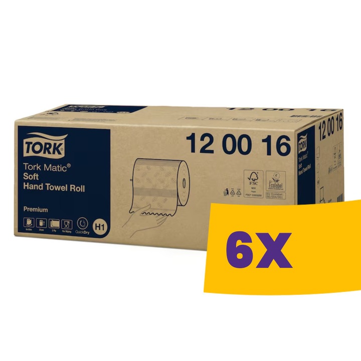 Kit 6 x Prosoape hartie Tork Matic, gama Premium, 2 straturi