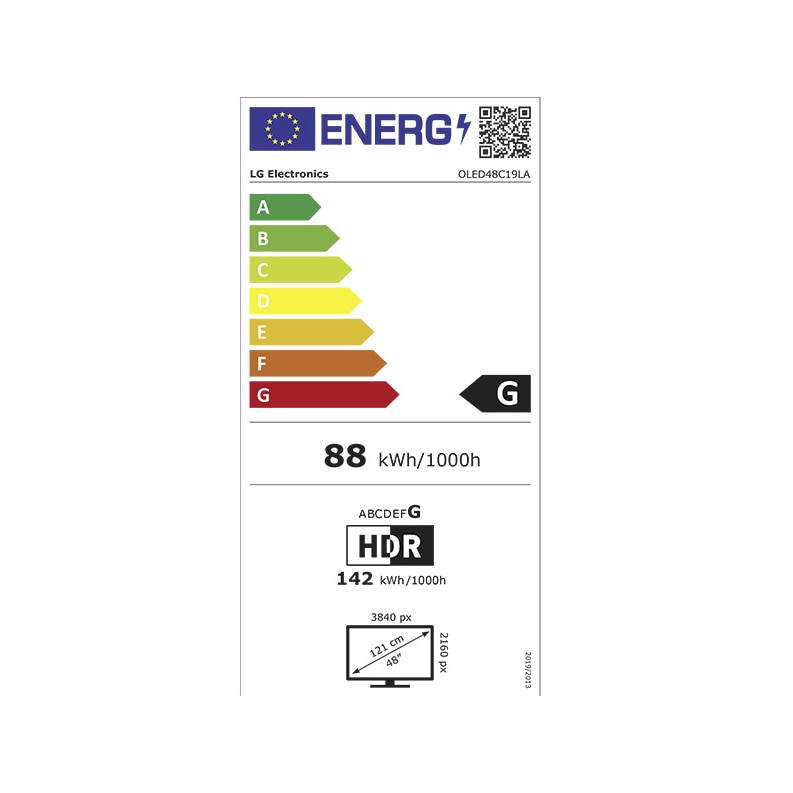 Televizor OLED LG OLED48C19LA, Smart TV 4K UHD, control vocal, Asistent Google, Amazon Alexa, estompare pixeli, 121 cm, negru