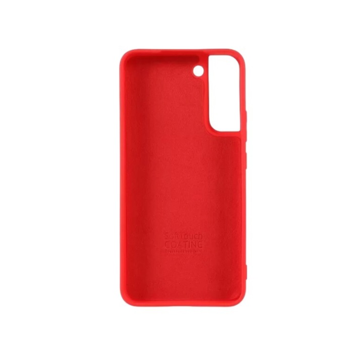 Silicone Jelly G-Tech Liquid Case, съвместим със Samsung Galaxy S22, ултра тънък, високотехнологичен силикон, микрофибър отвътре, червен
