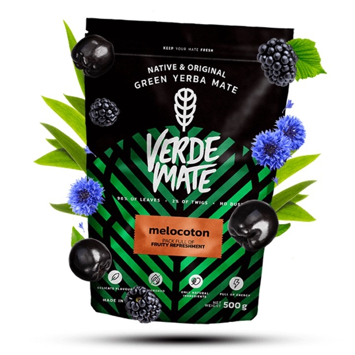 Чай Yerba Mate, Verde Mate Melocoton, Плодове, Бразилия, 500 г