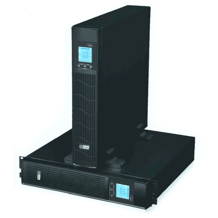 Braun Group 1000VA /800W interaktív szinusz kimenettel, rackbe szerelhető