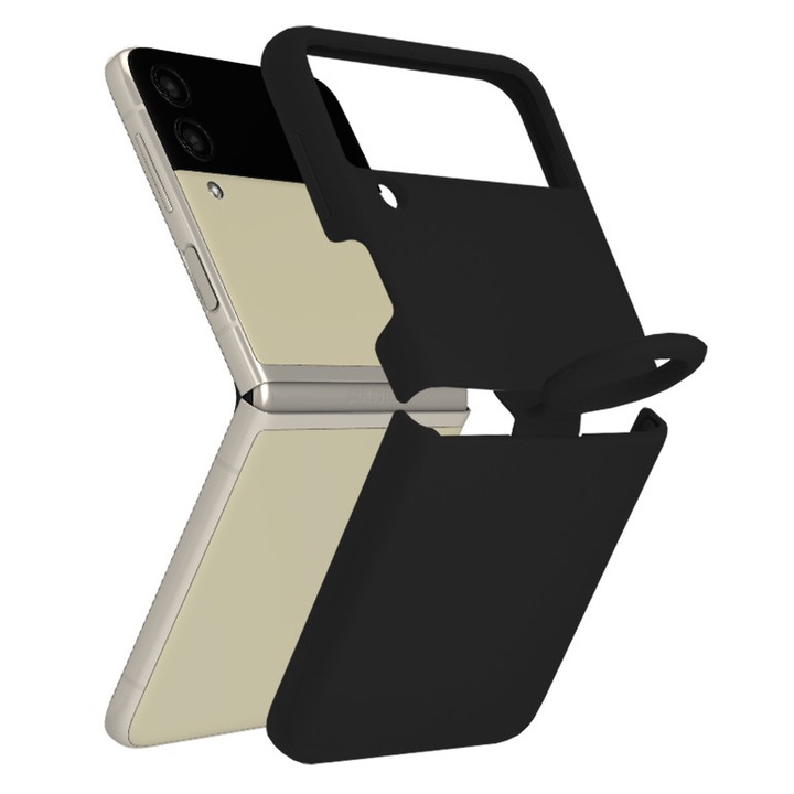 Кейс за Samsung Galaxy Z Flip3 5G, Techsuit Soft Edge Silicone, черен