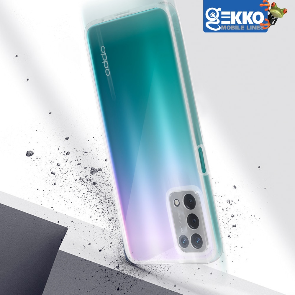 Husa 360° pentru Oppo A54 5G, Fata + Spate (2 in 1), silicon si spate din plastic, decupaje camera, Full Body - Transparenta