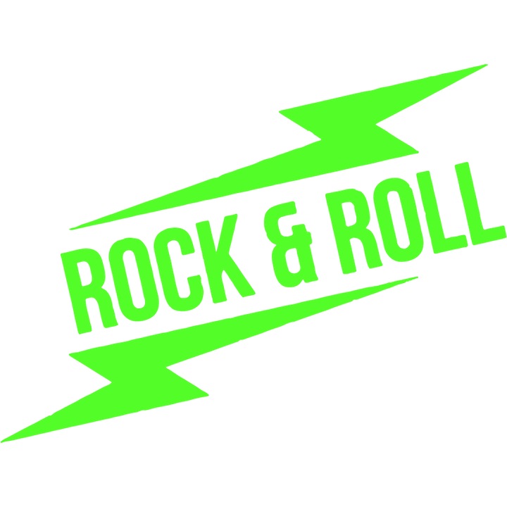 Sticker auto ''Rock a roll'', 12x9 cm, Verde