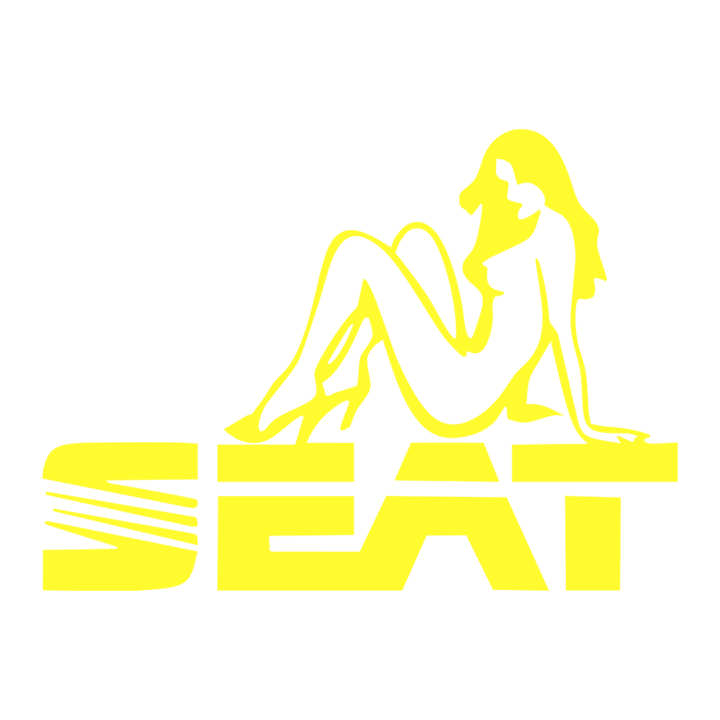 Sticker auto ''Sexy girl seat'', 18x15 cm, Galben