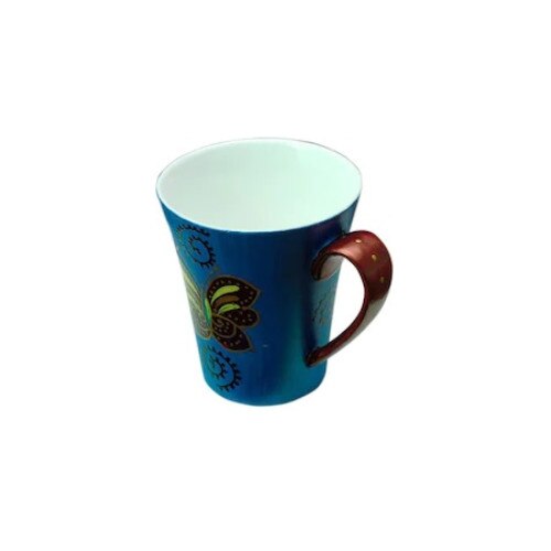 Cana pictata manual, Livada cu ceai, cu fluture, portelan, 250 ml