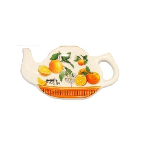 Suport pentru Infuzor colectia Portocale si Pasari, ceramica, 11x7.5 cm, 500 ml