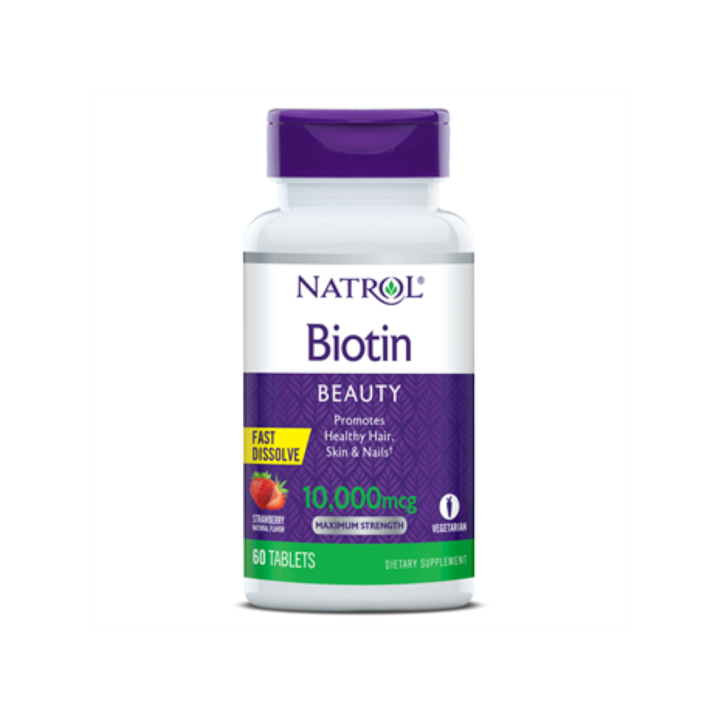 Supliment alimentar Biotin Fast Dissolve 10.000 mcg Natrol, 60 Tablete