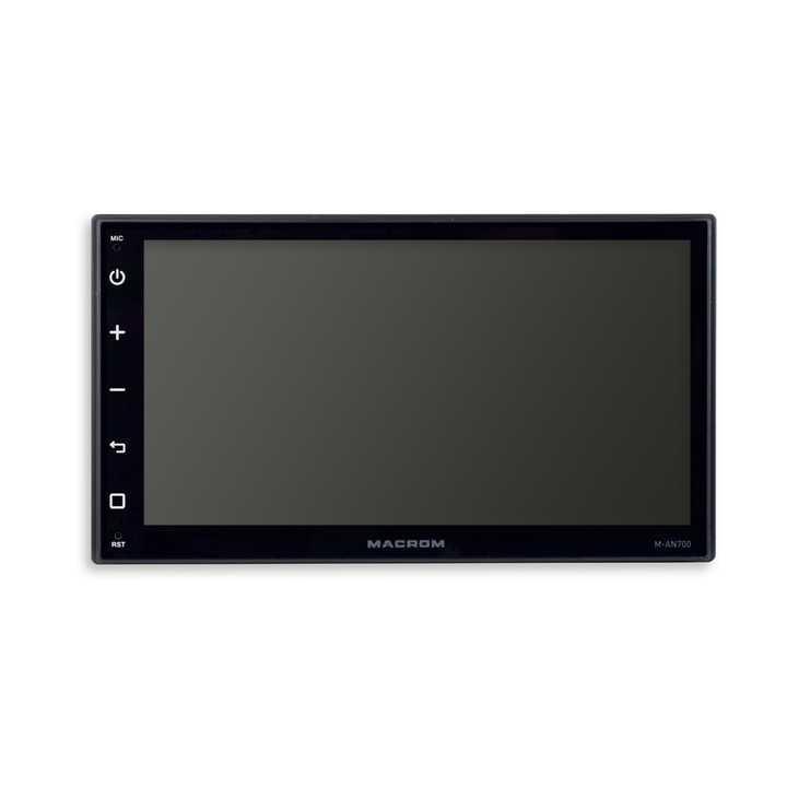 Player Auto Macrom M-AN700, Android auto, 2GB DDR3 RAM memorie, 4 x 45 W, 2 DIN, cu Functie Bluetooth, Port USB, Functie GPS, Cititor de Carduri, Tuner FM, Iesire RCA, Intrare AUX
