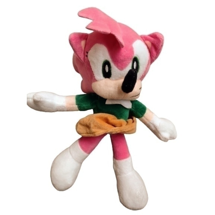 Jucarie AMY din plus, indragitul personaj din desenele Sonic, 28 cm