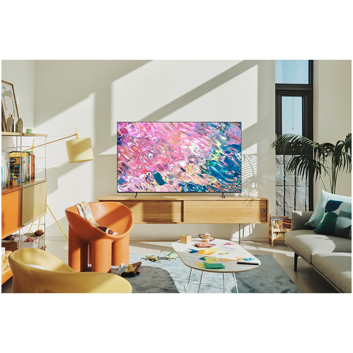 Televizor Samsung 65Q60B, 163 cm, Smart, 4K Ultra HD, QLED, Clasa F