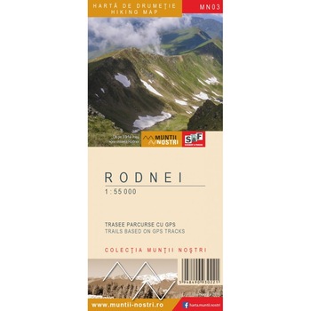 Harta de drumetie a Muntilor Rodnei Harta de drumetie a Muntilor Rodnei