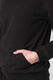 Pegas, Bluza sport uni cu buzunar kangaroo, Negru, M