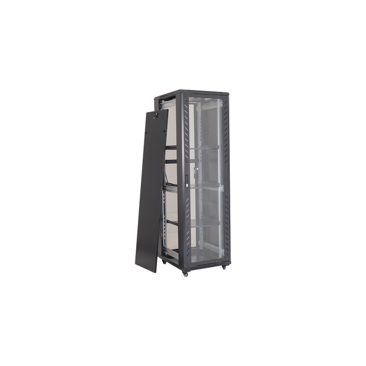 Rack podea 42U 19' 600x800, negru - ASYTECH Networking ASY-42U-6080S