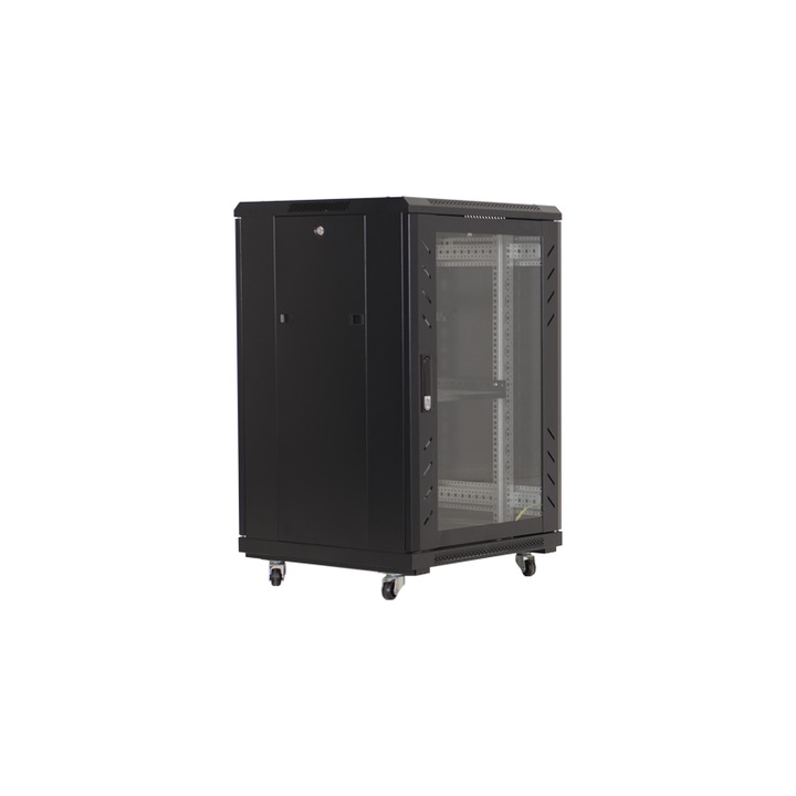 Rack perete 18U 19' 600x450, negru - ASYTECH Networking ASY-18U-6045W