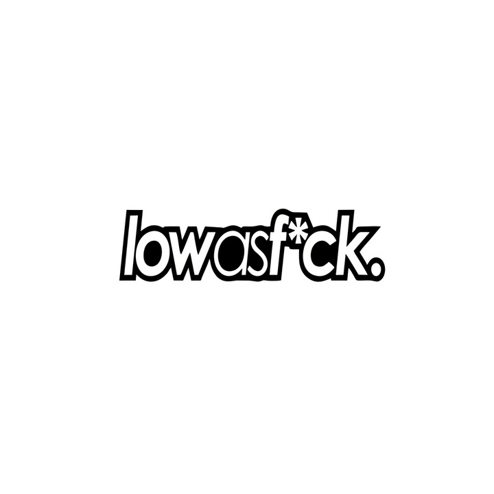 Sticker decorativ auto, Low as f.uck, 15x16 cm, negru