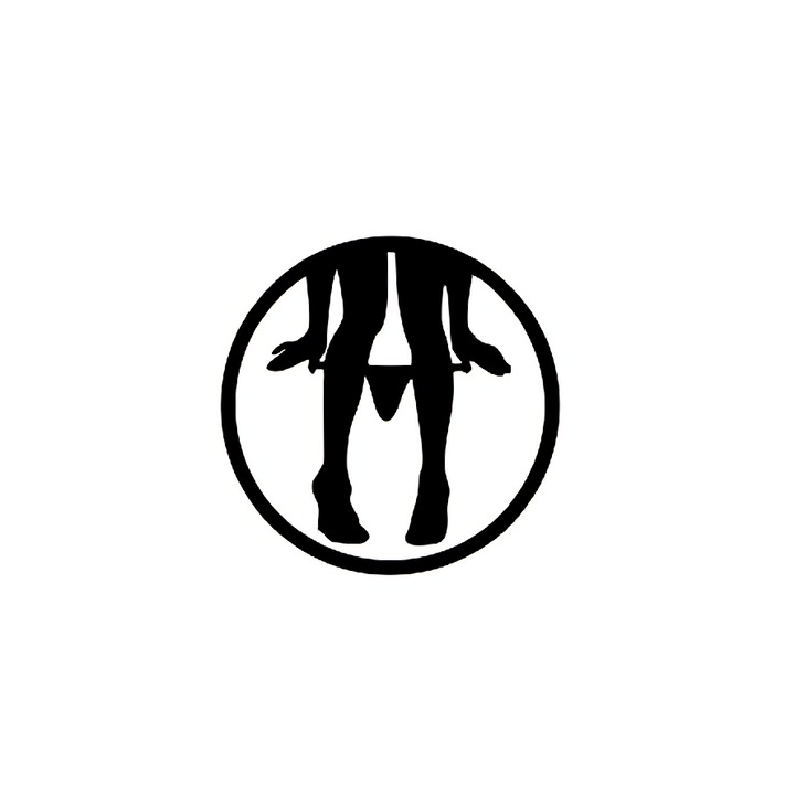 Sticker decorativ auto, Sexy girl, 12x4 cm, negru