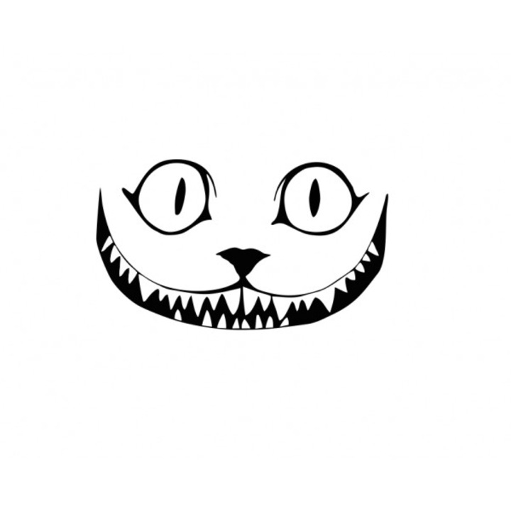 Sticker decorativ perete / geam, Scary cat, 20x12 cm, negru