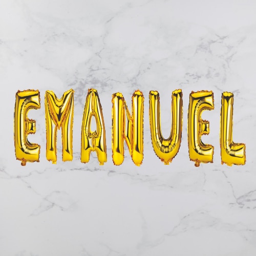 Комплект балони Emanuel Name Letters, злато, 40 см - eMAG.bg