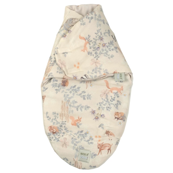 Sistem de infasare Baby swaddle Nature Bamboo by Amy din Bambus, Animalute