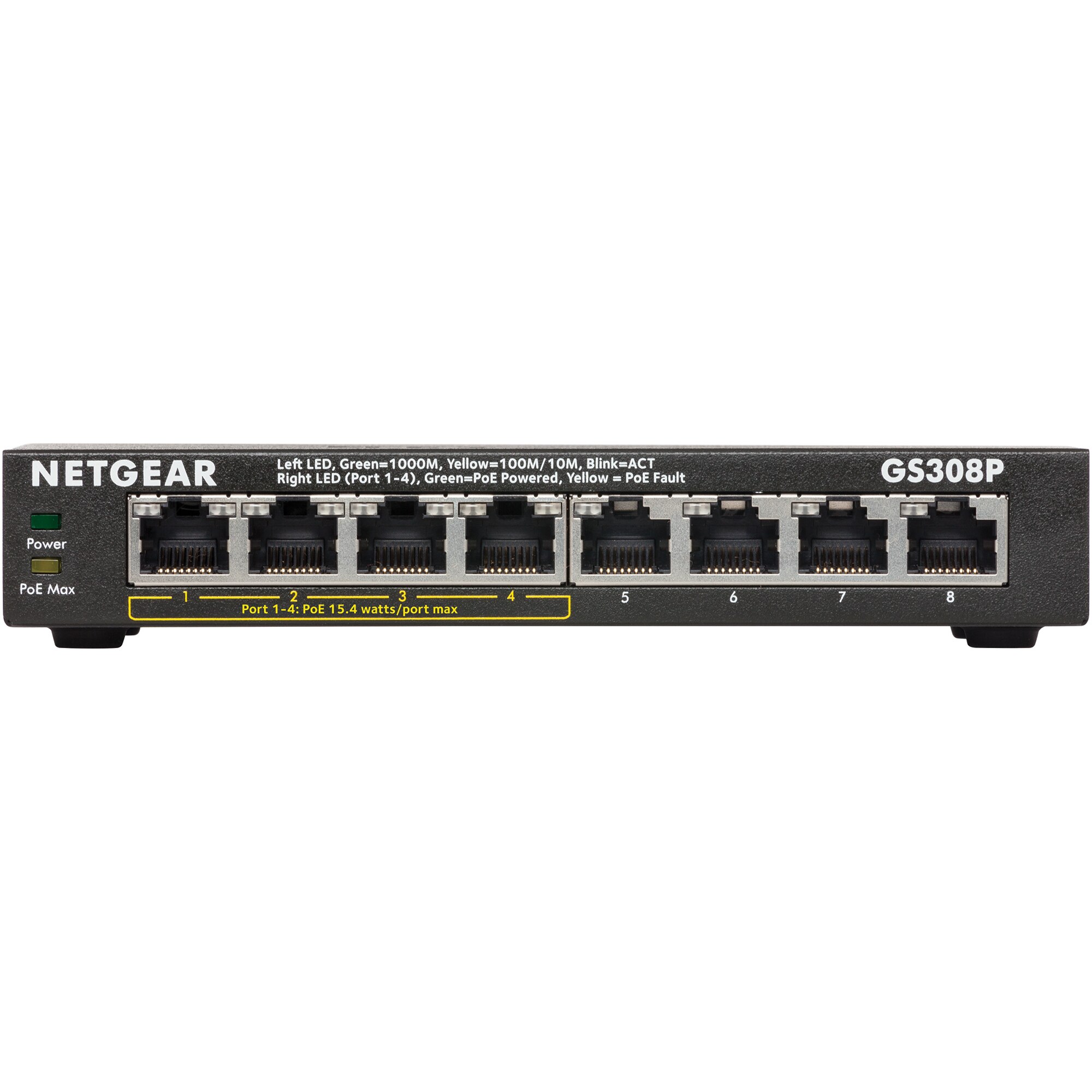 Switch NetGear SOHO GS308P, 8 x 10/100/1000, Gigabit