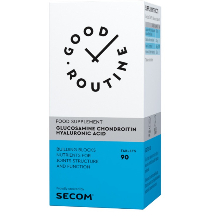 Supliment alimentar Glucosamine Chondroitin Hyaluronic Acid, Good Routine by Secom, 90 comprimate