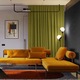 Set draperie din catifea blackout cu rejansa din bumbac tip fagure, Madison, 200x210 cm, densitate 700 g/ml, Sycamore, 2 buc