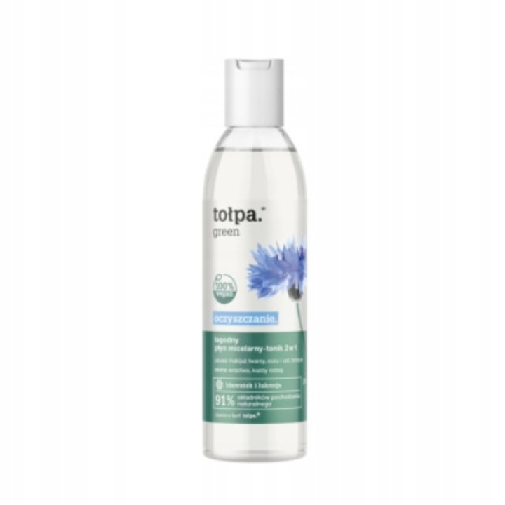 Apa micelara pentru ten sensibil Tolpa Green 2 in 1, 200ml