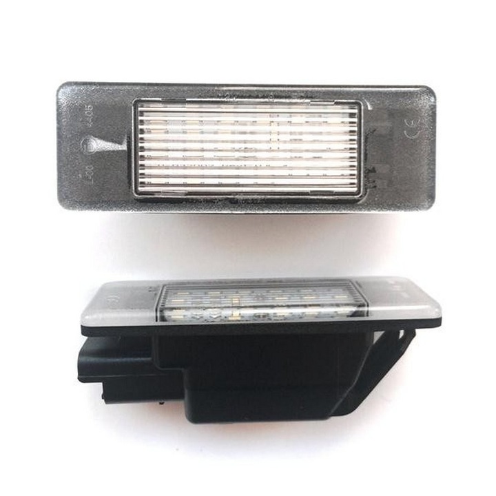 Lampi numar LED Vinstar pentru Peugeot 106, 1007, 308, 3008, 406, 407, 508, 607, 806, 807, Expert III set 2 bucati