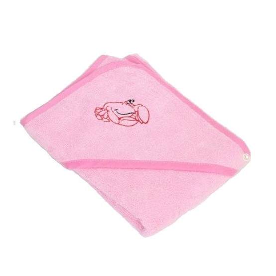 Prosop Cu Gluga Ultra Fin Din Fibra De Bambus- Roz