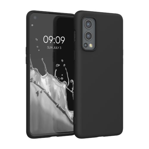 Kwmobile Custodia In Silicone TPU Per OnePlus Nord 2 5G, Cover Morbida Antiscivolo, Colore Rosso Fulvo - 3