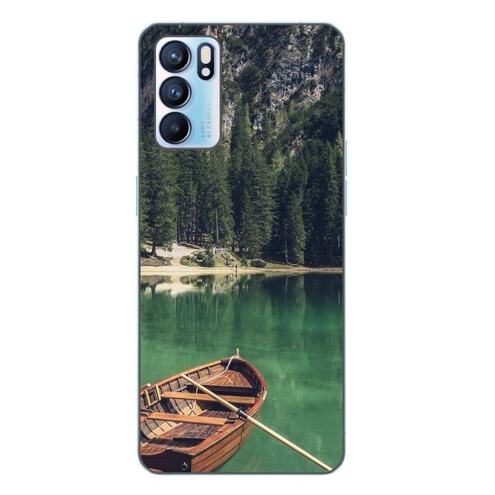 Калъф за Oppo Reno 6 5G, силиконов гел Tpu, модел Lake Forest, многоцветен, Paramount