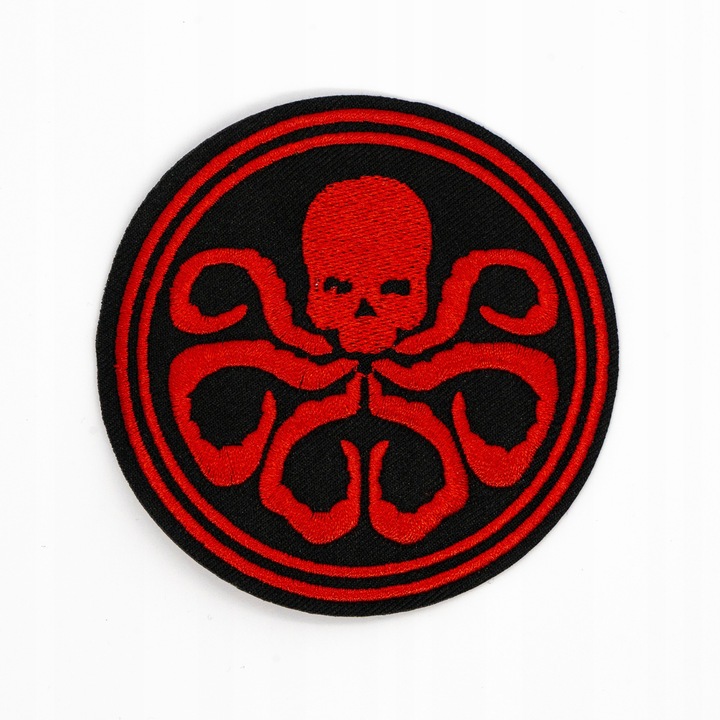 Petic Textil, Little Angel, Octopus, Morale Patch, Petic cu Velcro, Rosu, 8.2 cm x 8.2 cm