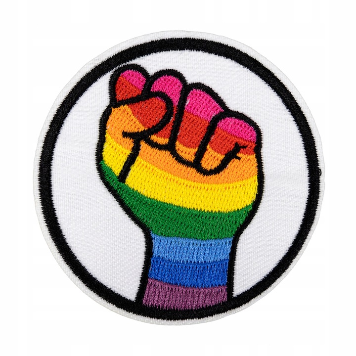 Petic Textil, Little Angel, Mana de curcubeu, dragoste, Multicolor, 7.1 cm x 7.1 cm