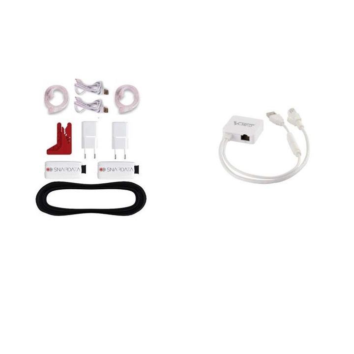 Kit Fibra optica, Actelser, Single SnapData, Plastic, cu Wi-Fi, 30 m