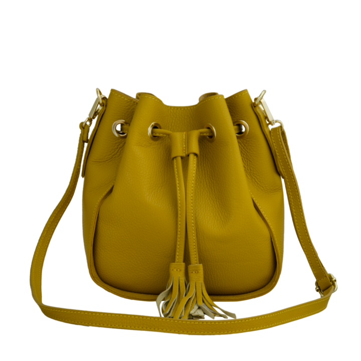 Eva Bags női valódi bőr táska, Erica sárga