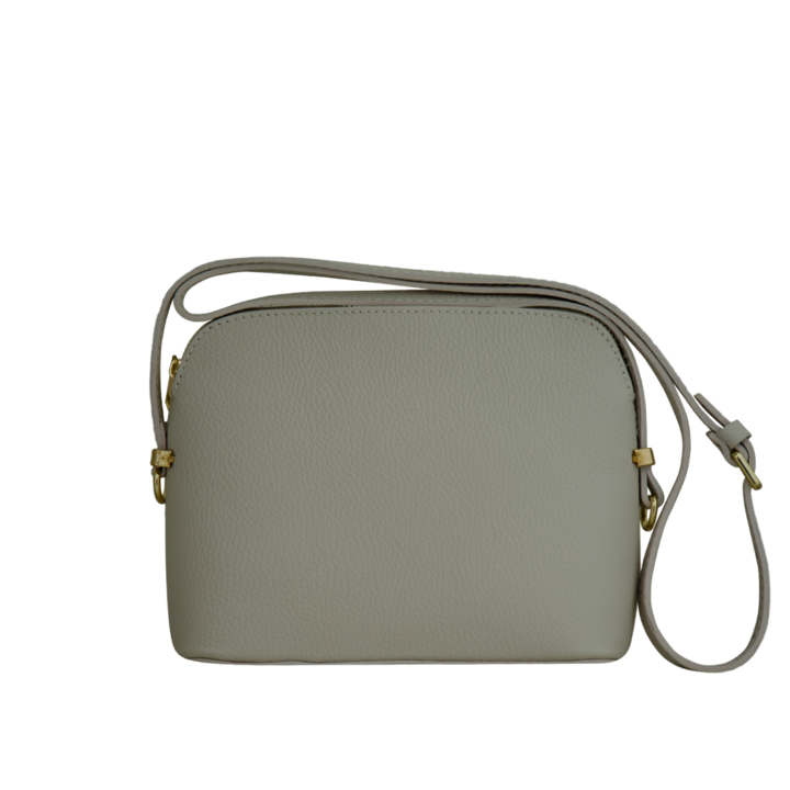 Női crossbody táska, valódi bőr, Rona, bézs