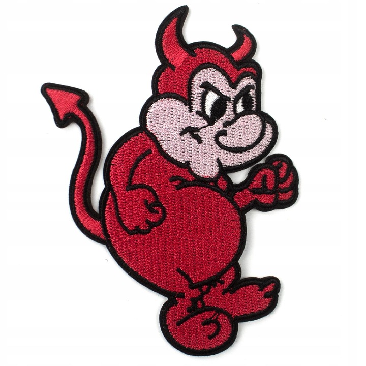 Petic Textil, Little Angel, Diavol, Rosu, 9.9 cm x 10.6 cm