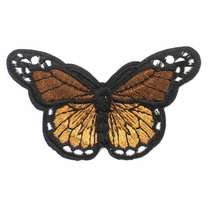 Petic Textil, Little Angel, fluture, Maro, 7.5 cm x 5 cm