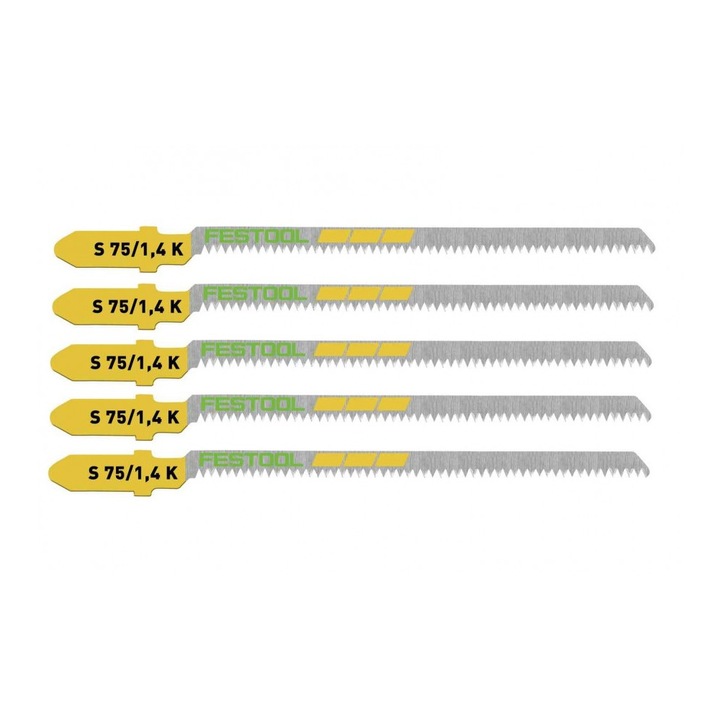 Set panza fierastrau vertical FESTOOL pentru lemn WOOD CURVES S 75/1.4 K/5 5 bucati (204267)