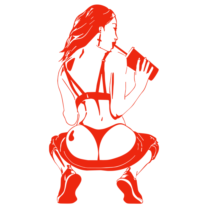 Sticker auto ''Girl sexy'', 18x15 cm, Rosu
