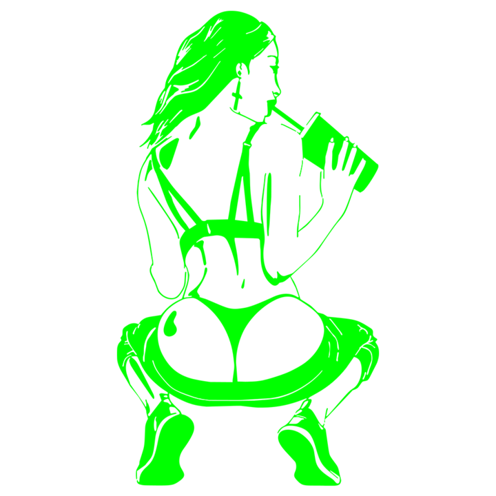 Sticker auto ''Girl sexy'', 18x15 cm, Verde